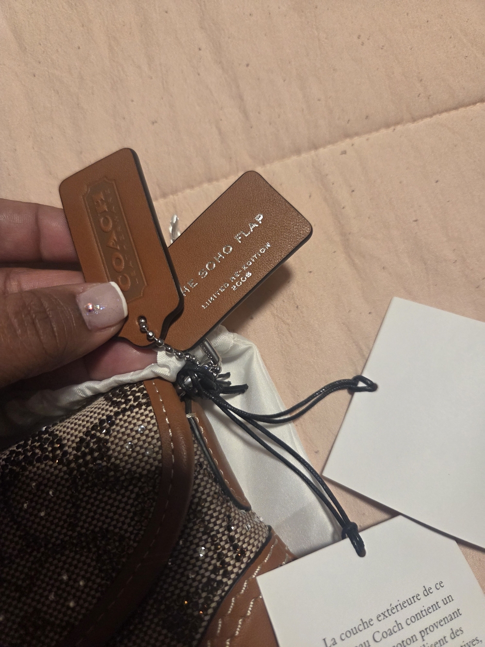 Coach Tan Signature Canvas Clutch - Picture 5 of 6